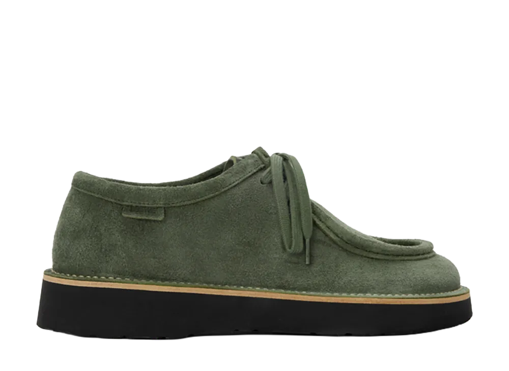 LOEWE Faro Lace-Up Suede Calfskin "Sage"