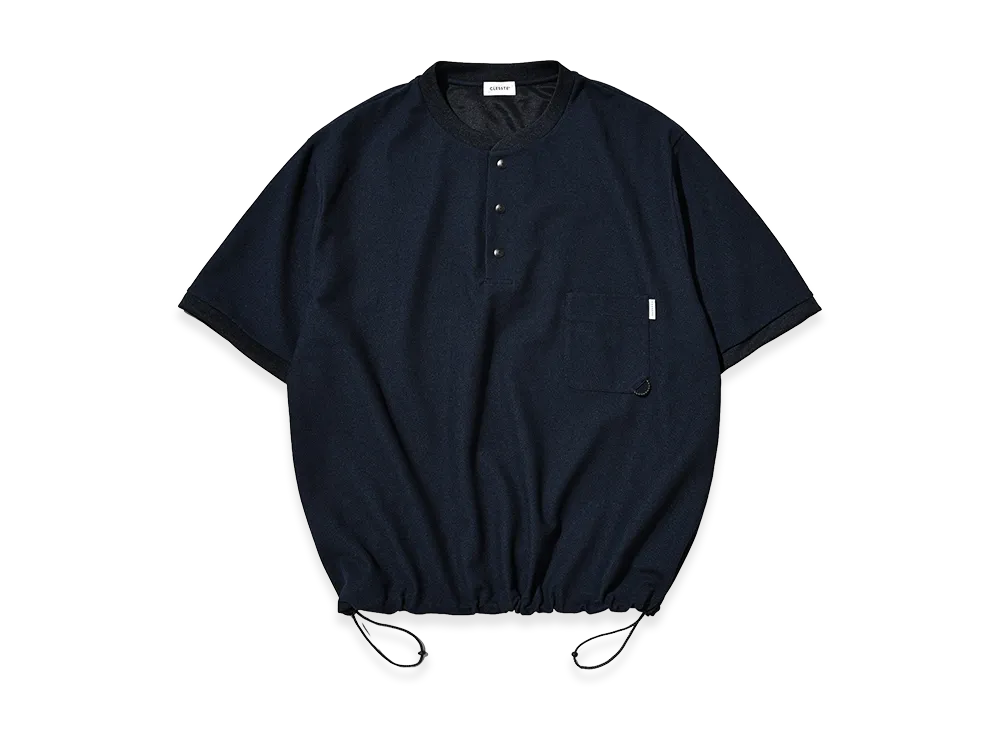 CLESSTE Active City Henley Neck S/S T-Shirt "Navy"