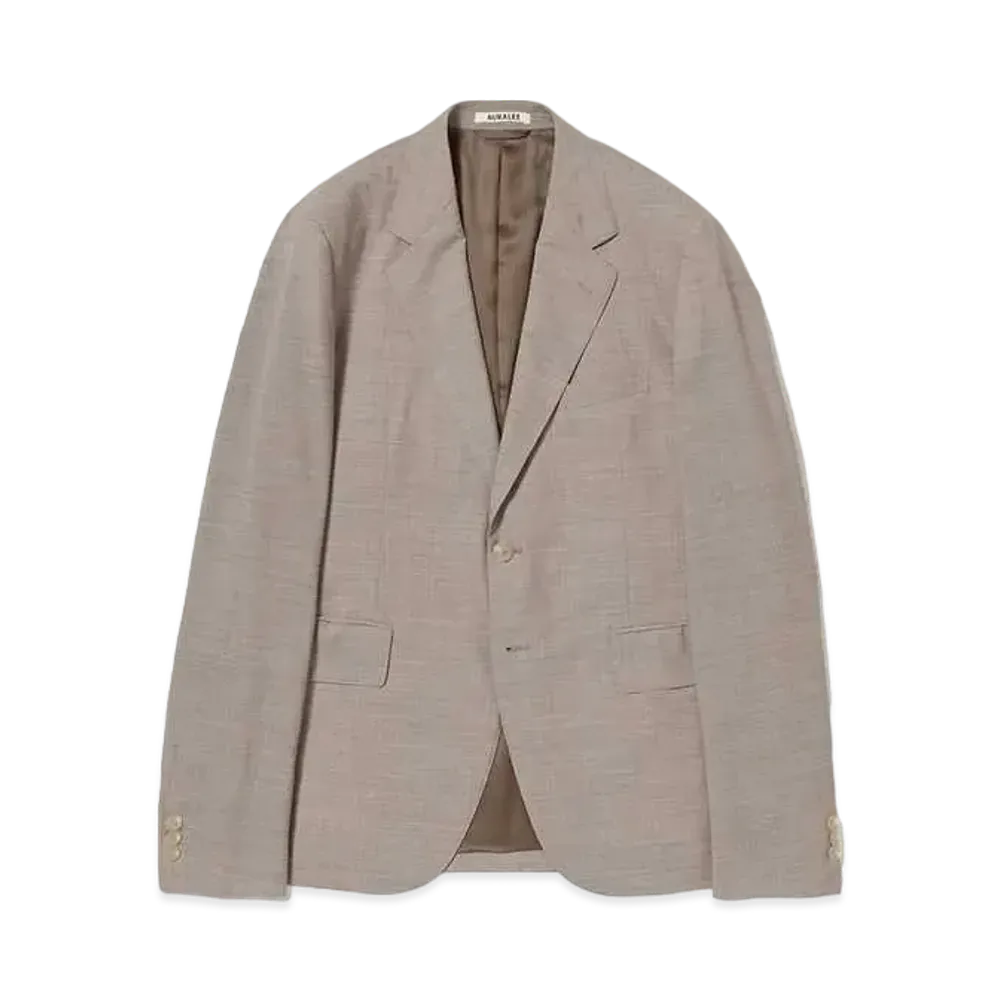 AURALEE Super Fine Tropical Wool Jacket "Top Grey Beige"