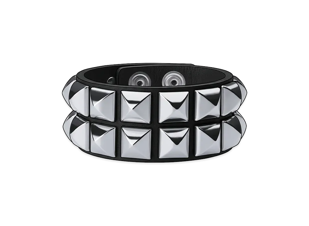Supreme Studded Leather Bracelet "Black"