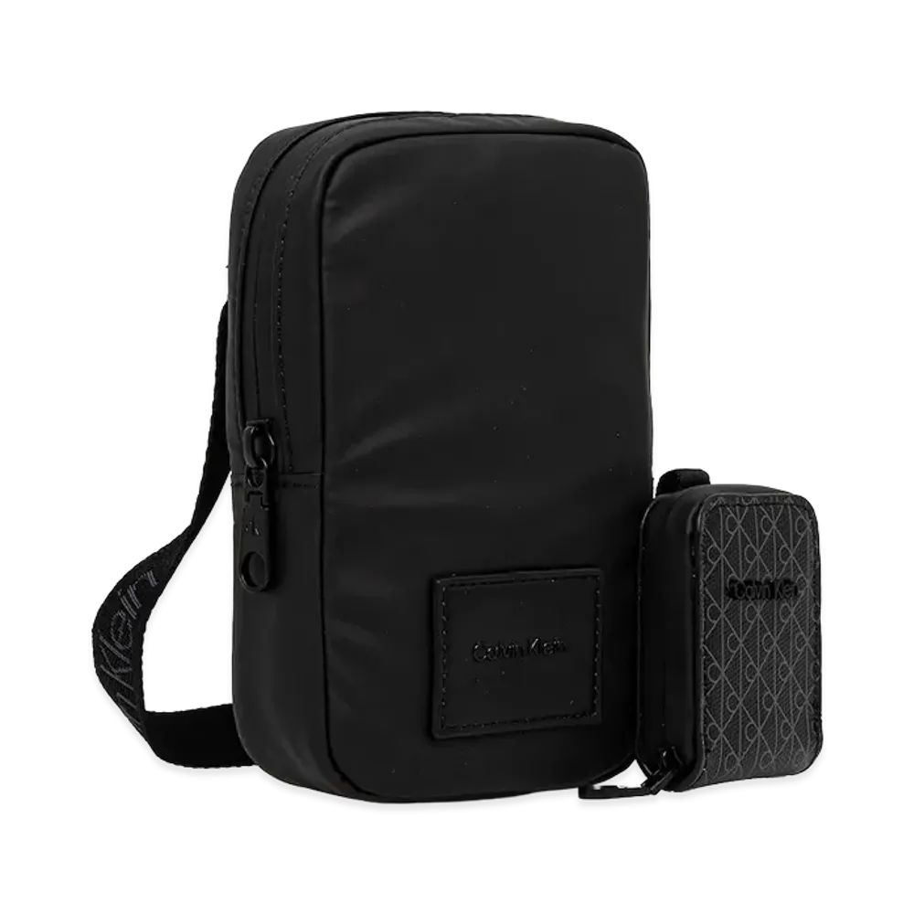 Calvin Klein Puffer Utility Phone Crossbody "Black"