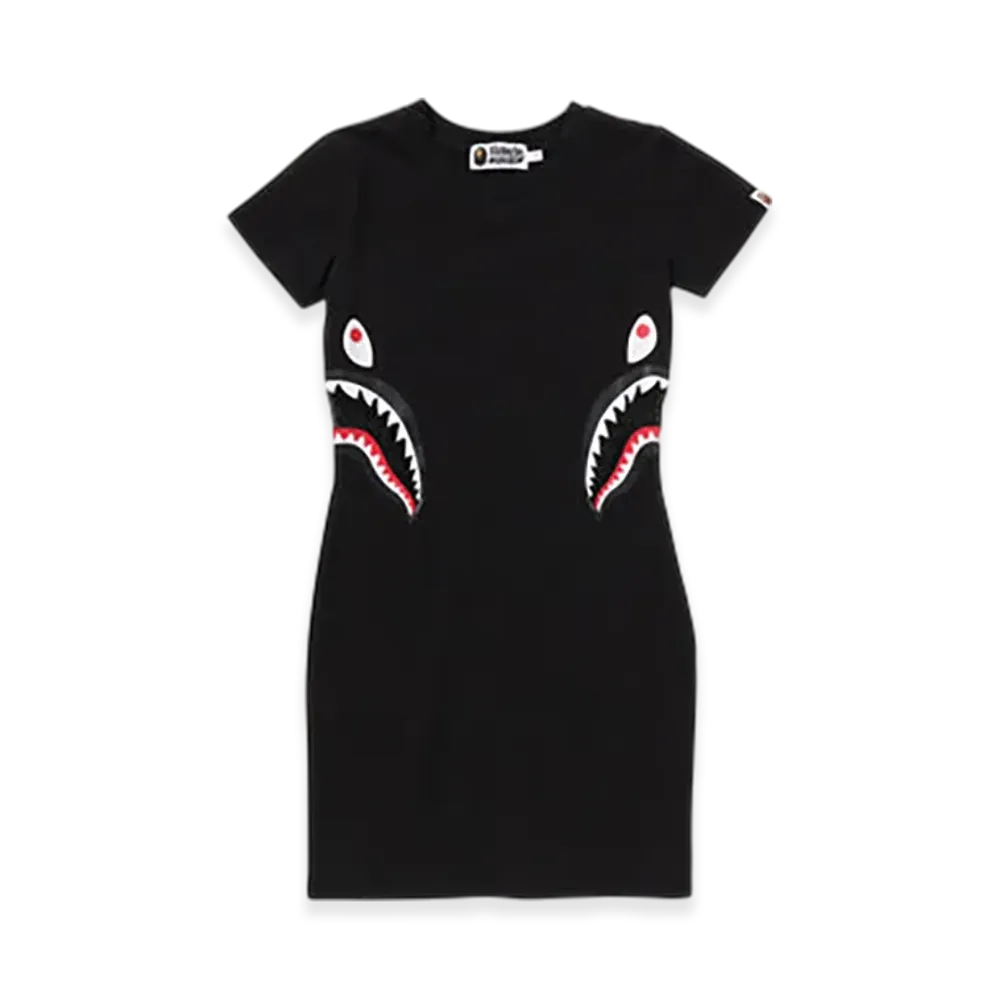 A BATHING APE Shark Jersey Dress "Black"
