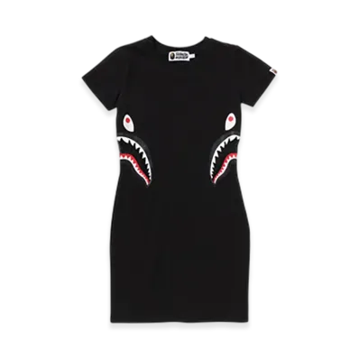 A BATHING APE Shark Jersey Dress "Black"