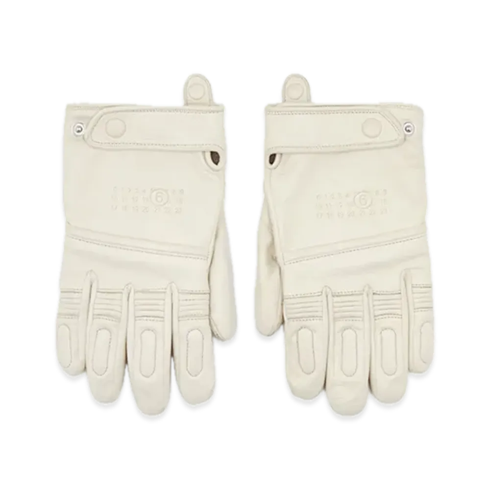MM6 Maison Margiela x Agnelle Leather Gloves "White"
