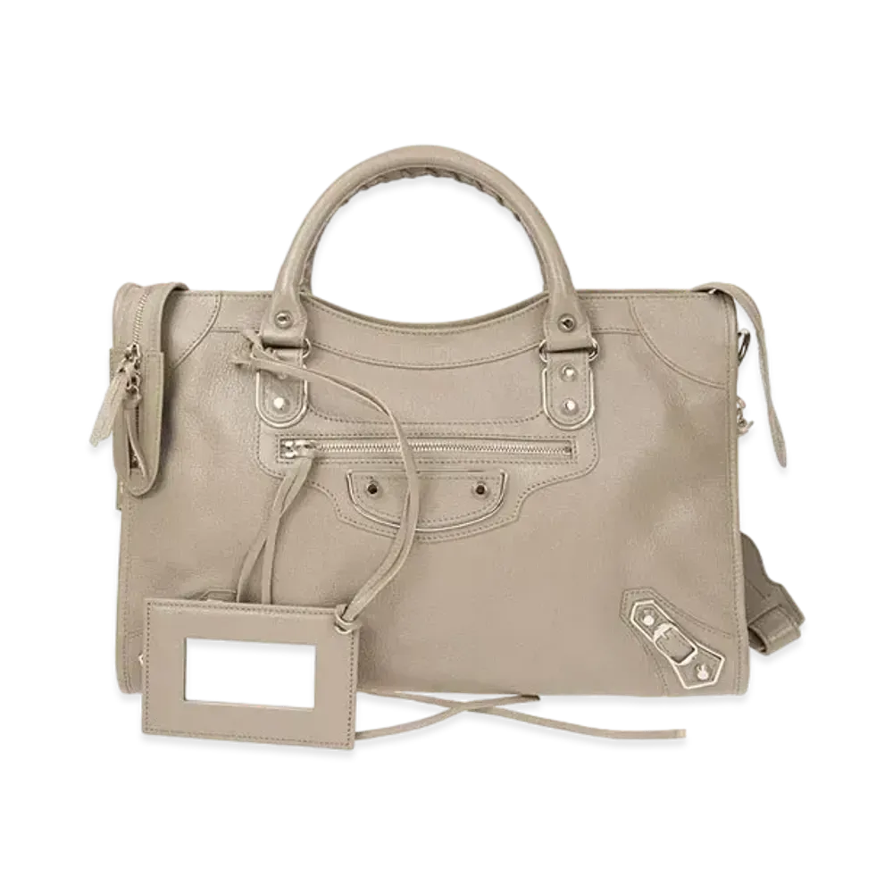 BALENCIAGA Handbag Lambskin "Grey"