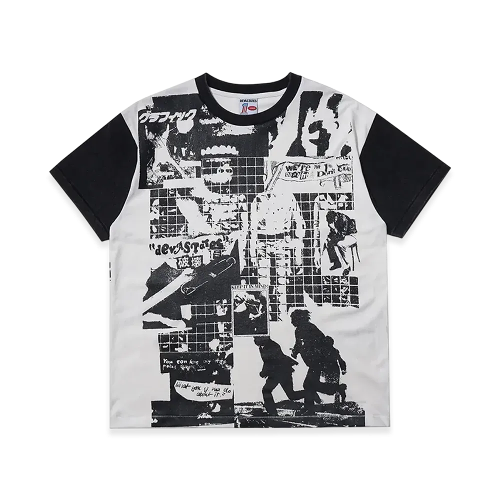 Deva States Gfx Retro T-Shirt "White/Black"