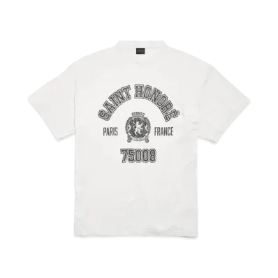 BALENCIAGA Saint-Honore T-Shirt Oversized in Dirty Vintage Jersey "White"