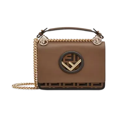 FENDI Kan I F Small Leather Mini-Bag "Black"