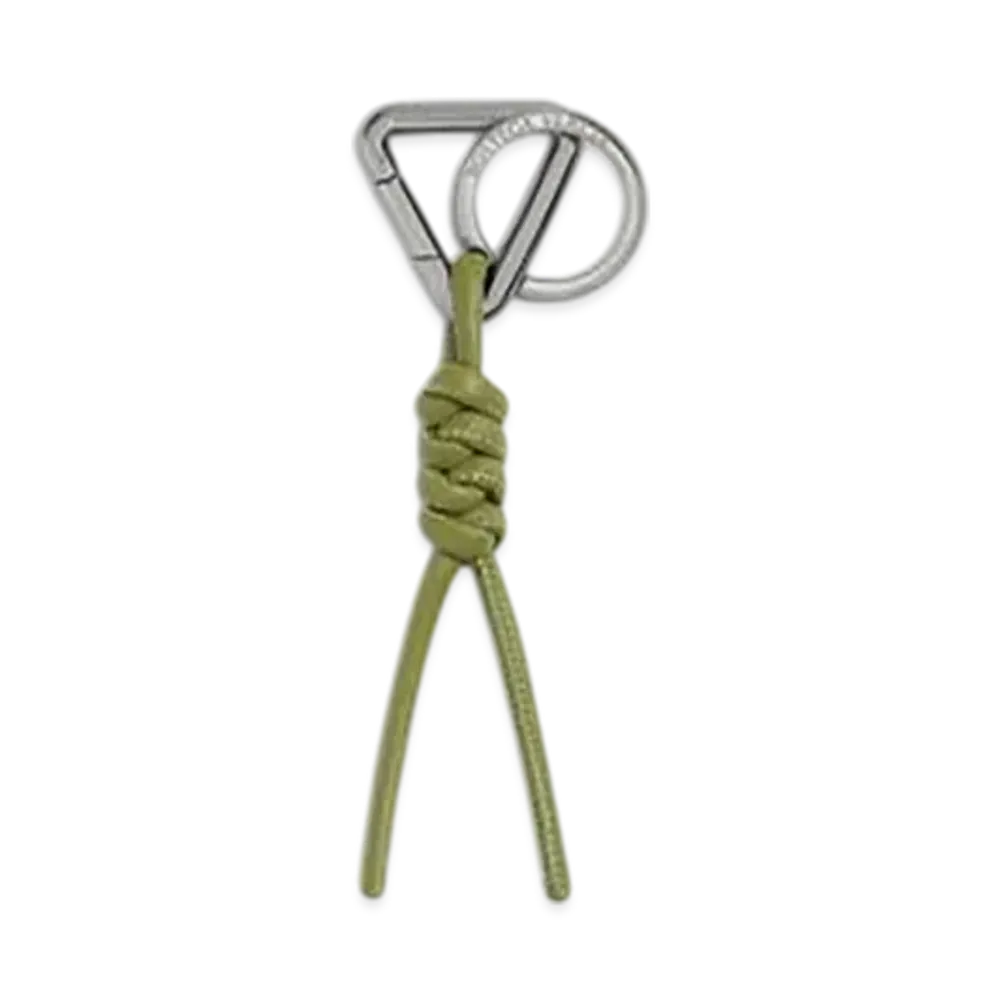 Bottega Veneta Triangle Key Ring "Matcha"