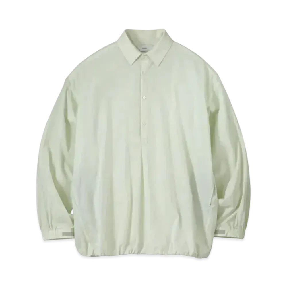 Graphpaper Seersucker Pullover Shirt "Pale Green"