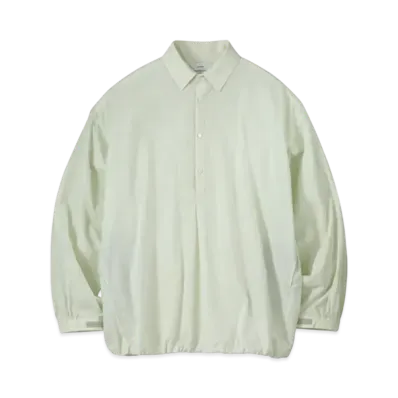 Graphpaper Seersucker Pullover Shirt "Pale Green"