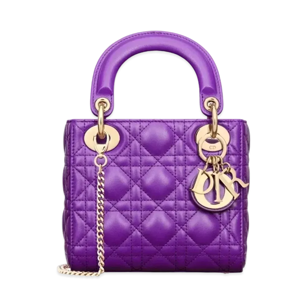 Dior Mini Lady Bag Cannage Lambskin "Purple"