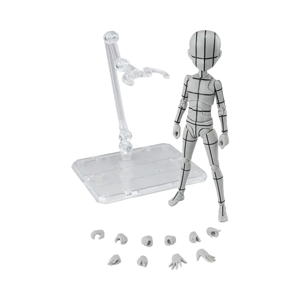 BANDAI "S.H.Figuarts" Body-kun -Ken Sugimori- Edition -Wireframe- (Gray Color Ver.)