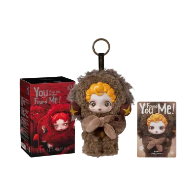 POP MART SKULLPANDA You Found Me! Series Plush Doll Pendant Sneaky Chestnut