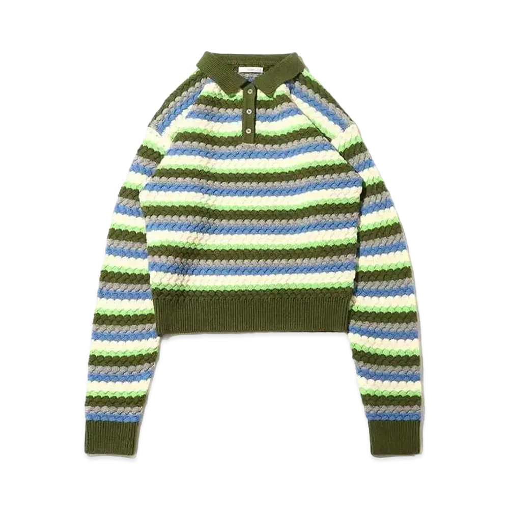 atmos pink Kaikin Border Knit "Green"