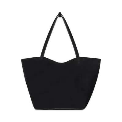 The Row Women's Park Tote Three Suede Bag "Black"