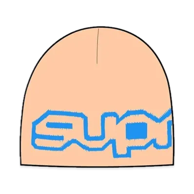 Supreme Wrap Logo Beanie "Peach"