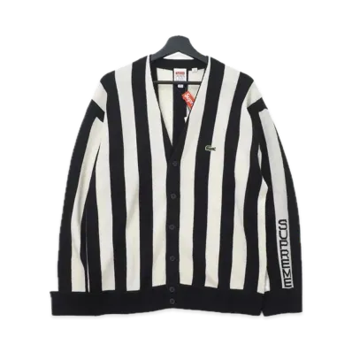 Supreme x LACOSTE Stripe Cardigan "Black"