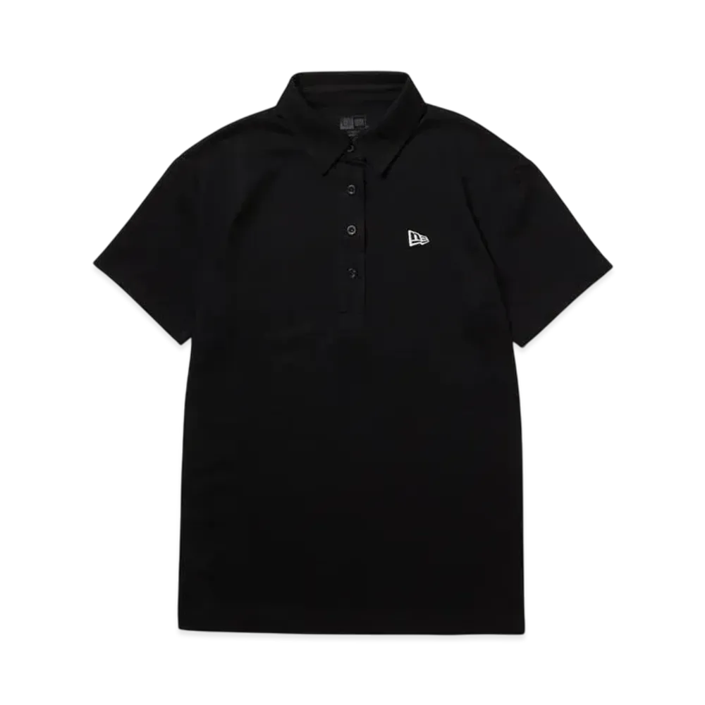 NEW ERA Golf Women's Short Sleeve Polo Shirt Vertical Logo "Black"