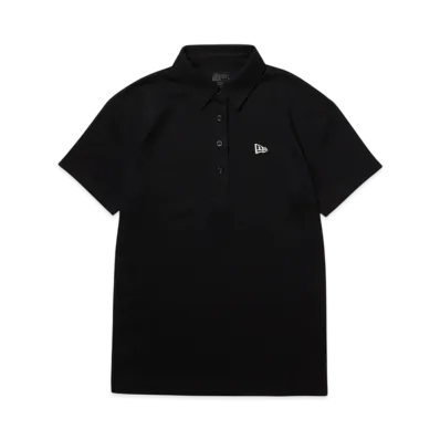 NEW ERA Golf Women's Short Sleeve Polo Shirt Vertical Logo "Black"