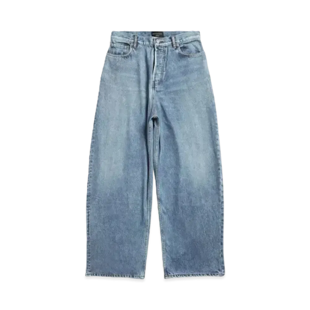 BALENCIAGA Trompe L'Oeil Large Baggy Pants "Blue"
