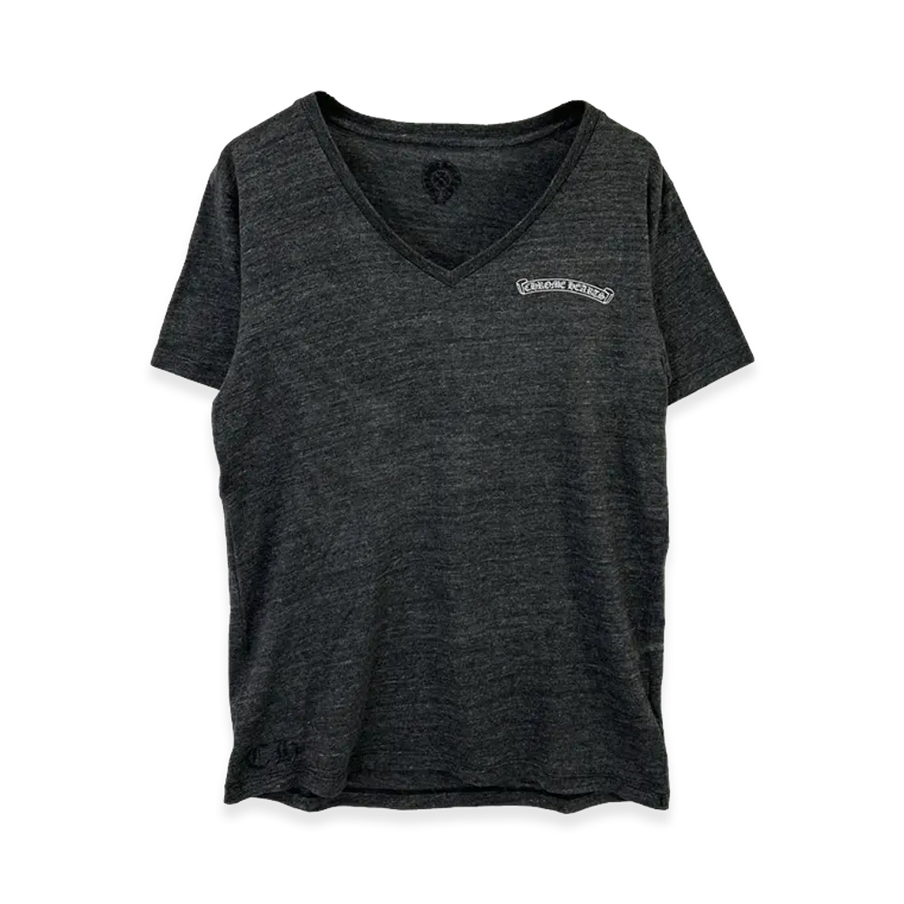 Chrome Hearts Fleurknee Print Logo V-Neck S/S T-Shirt "Grey"