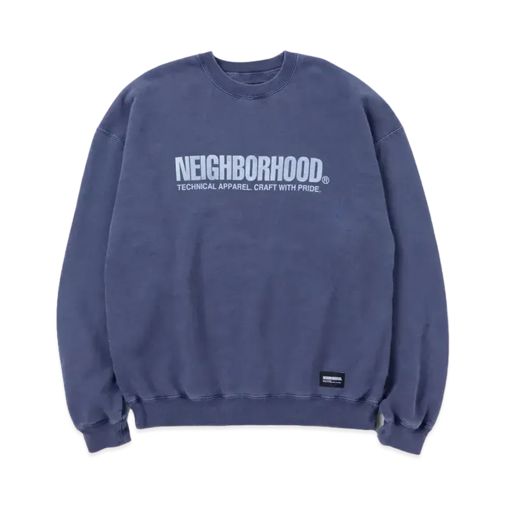 NEIGHBORHOOD Pigment Dyed Sweatshirt LS "Navy"