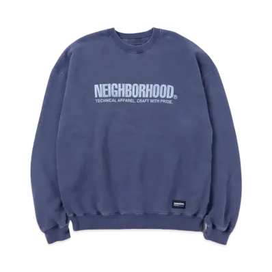 NEIGHBORHOOD Pigment Dyed Sweatshirt LS "Navy"