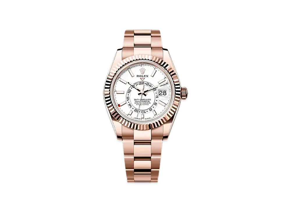 ROLEX Sky-Dweller 42mm Everose Gold 336935 "Intense White"