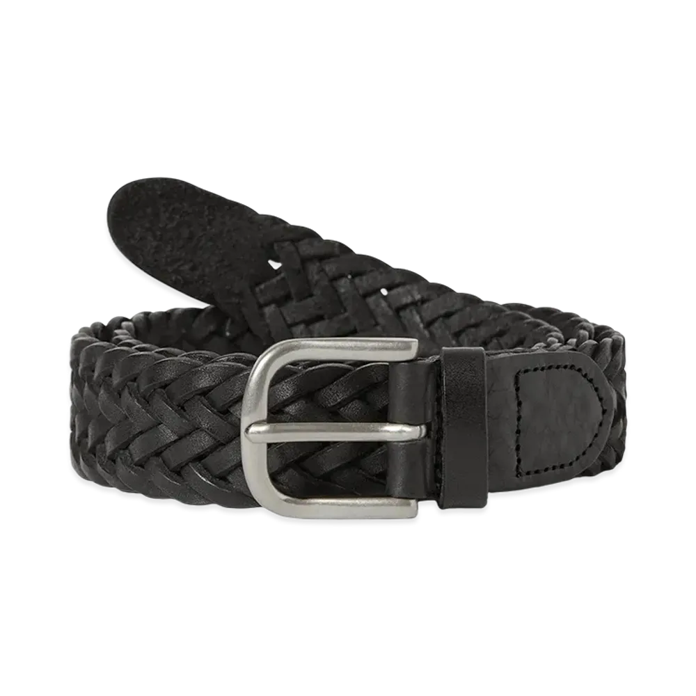 thisisneverthat Leather Mesh Belt "Black"