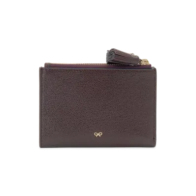 ANYA HINDMARCH Bifold Wallet "Claret Bordeaux"