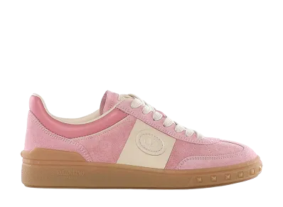 Valentino Garavani Women's Upvillage Suede Sneakers "Rose"