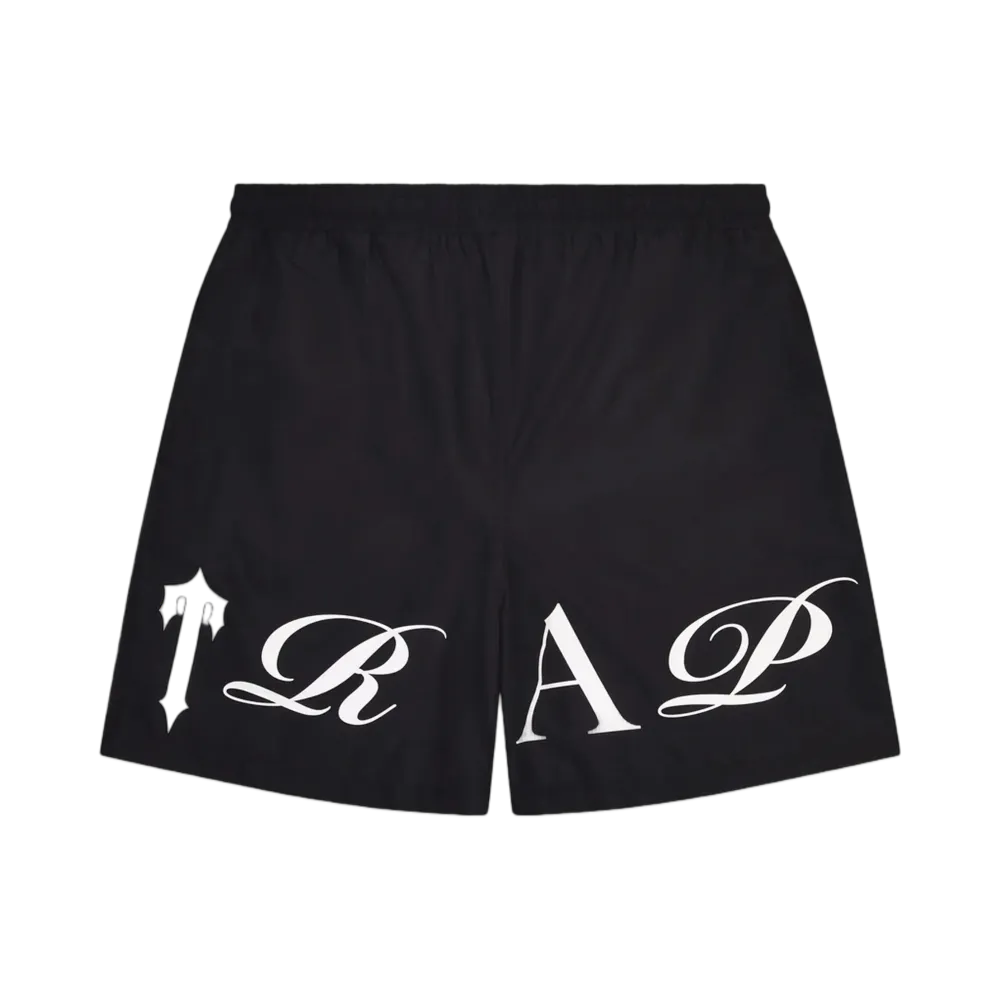 TRAPSTAR Script Shell Shorts "Black/White"