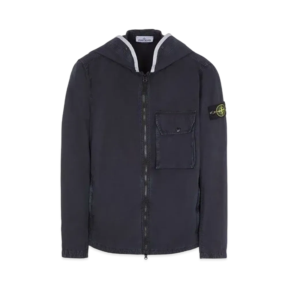 Stone Island 114WN BRUSHED COTTON CANVAS_'OLD' EFFECT "Blue"