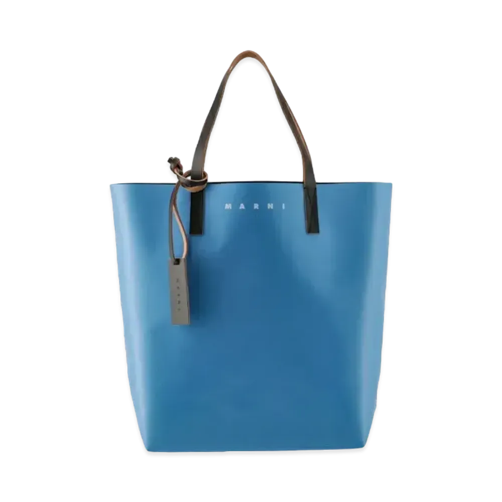 Marni Brown And Blue Tribeca Shopping Bag "Azul/Coffee/Black"