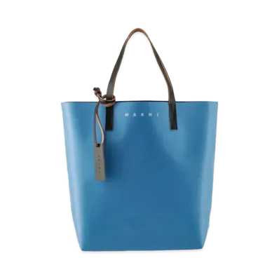 Marni Brown And Blue Tribeca Shopping Bag "Azul/Coffee/Black"