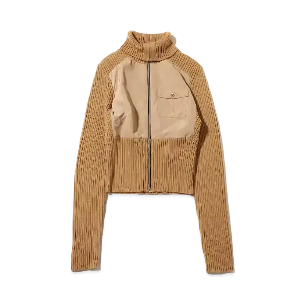 atmos pink Docking Rib Knit Cardigan "Beige"