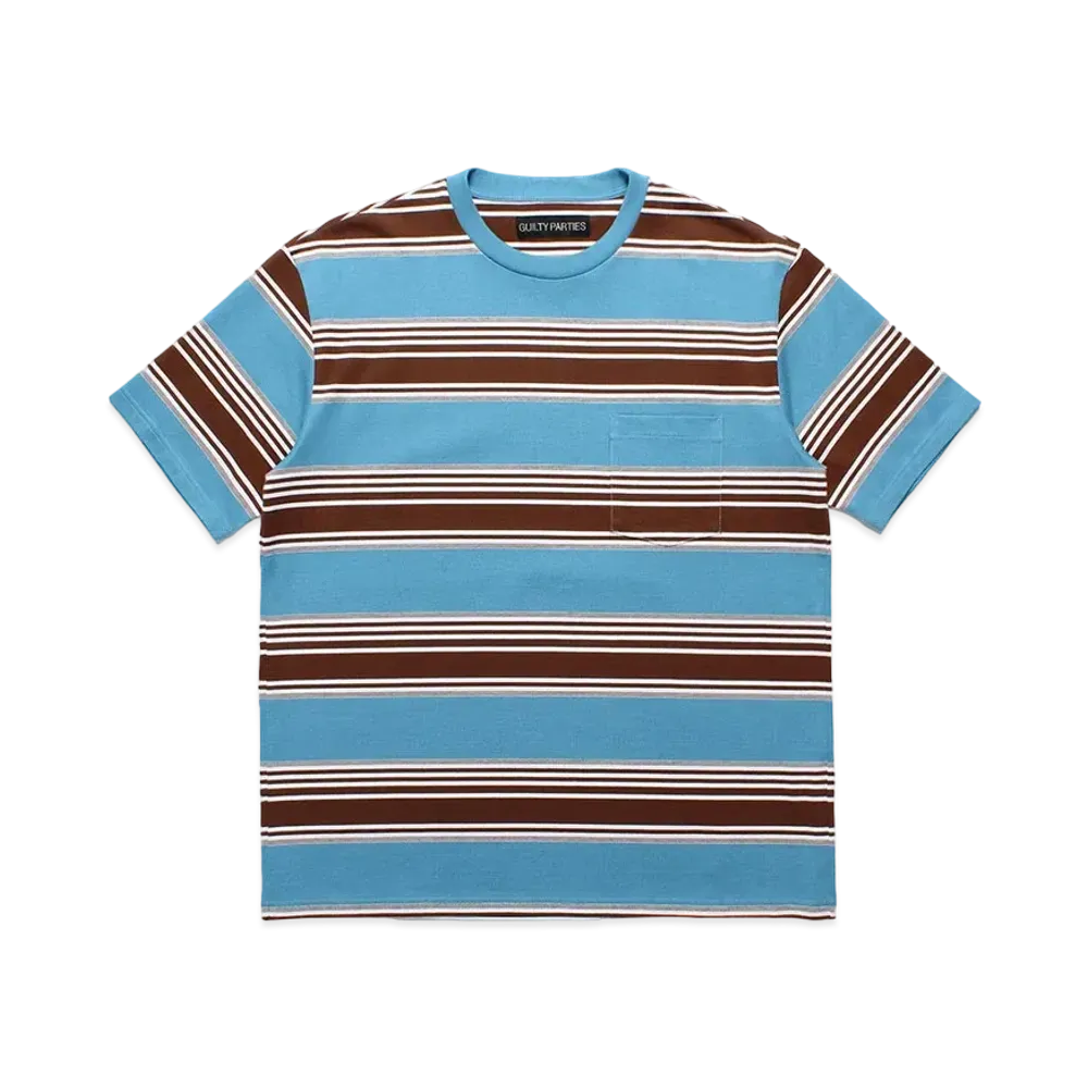 WACKO MARIA Striped T-Shirt "Blue"