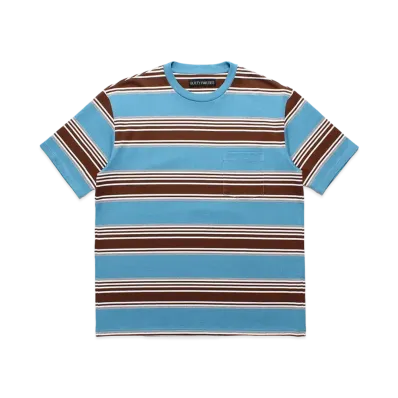 WACKO MARIA Striped T-Shirt "Blue"