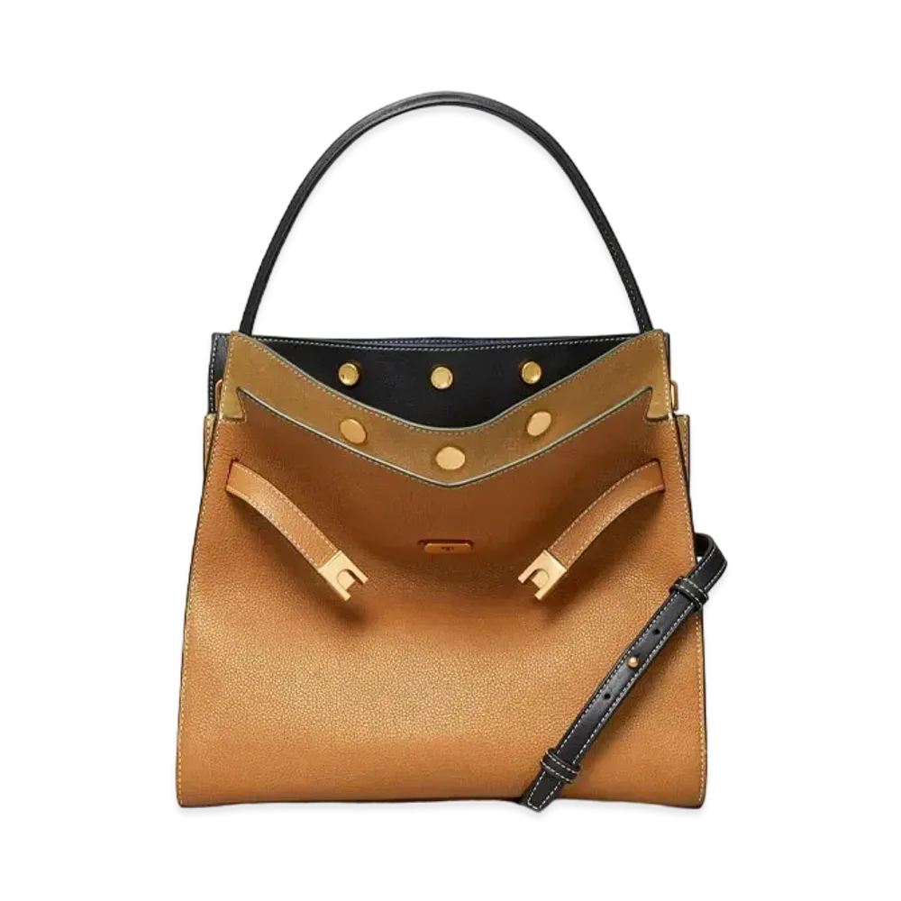Tory Burch Lee Radziwill Double Bag "Tiger'S Eye"