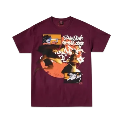 Geeks Rule x SAMURAI CHAMPLOO 15 Silkscreen Printing T Shirt "Bordeaux"