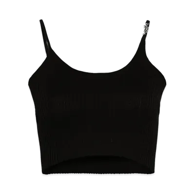 AMIRI Women's Ribbed Cotton Crop Top "Black"