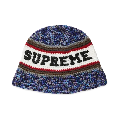 Supreme Knit Logo Crusher "Navy"