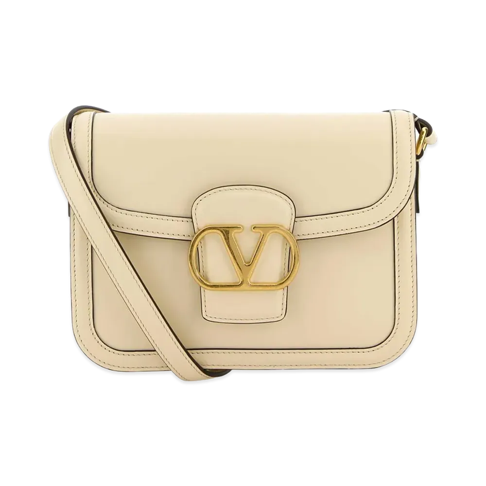 Valentino Women's Leather 9to5 Shoulder Bag "Ivory/White"