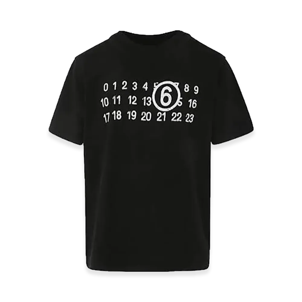 MM6 Maison Margiela Calendar Logo Two-Layer T-Shirt "Black"