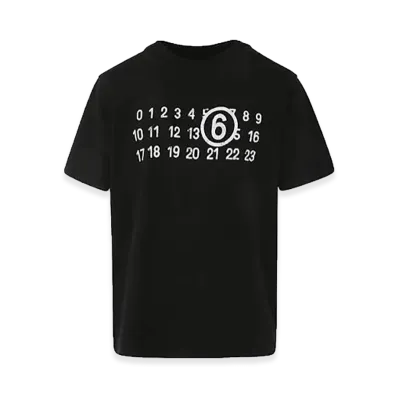 MM6 Maison Margiela Calendar Logo Two-Layer T-Shirt "Black"