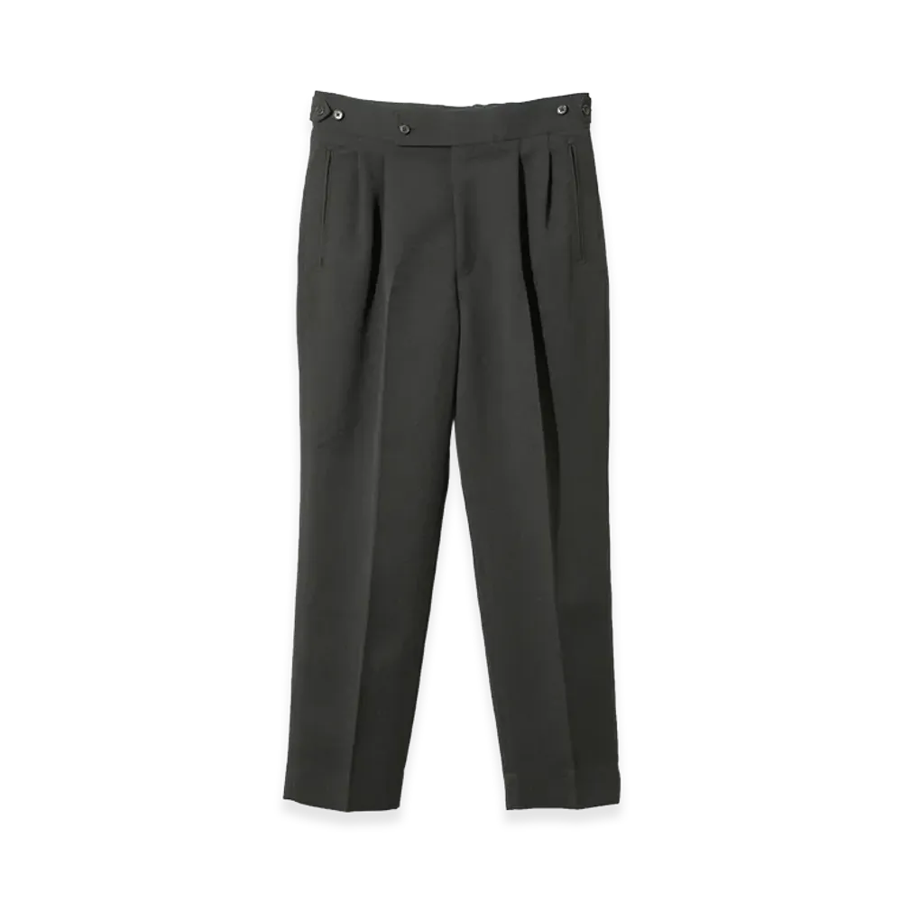 NEEDLES Side Tab Tucked Trouser - Double Cloth "Black"