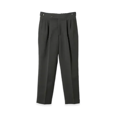 NEEDLES Side Tab Tucked Trouser - Double Cloth "Black"