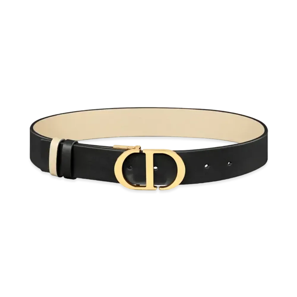 Dior 30 Montaigne Reversible Belt 35mm Smooth Calfskin "Black"