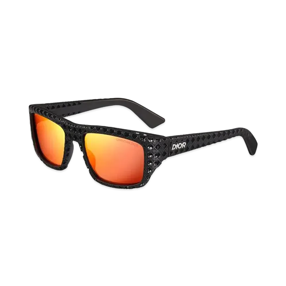Dior Dior3D S1I Mirrored Rectangular Sunglasses "Orange"